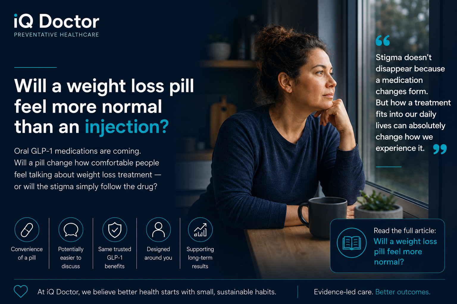 Will a weight loss pill feel more normal than an injection? Will a weight loss pill feel more normal than an injection?